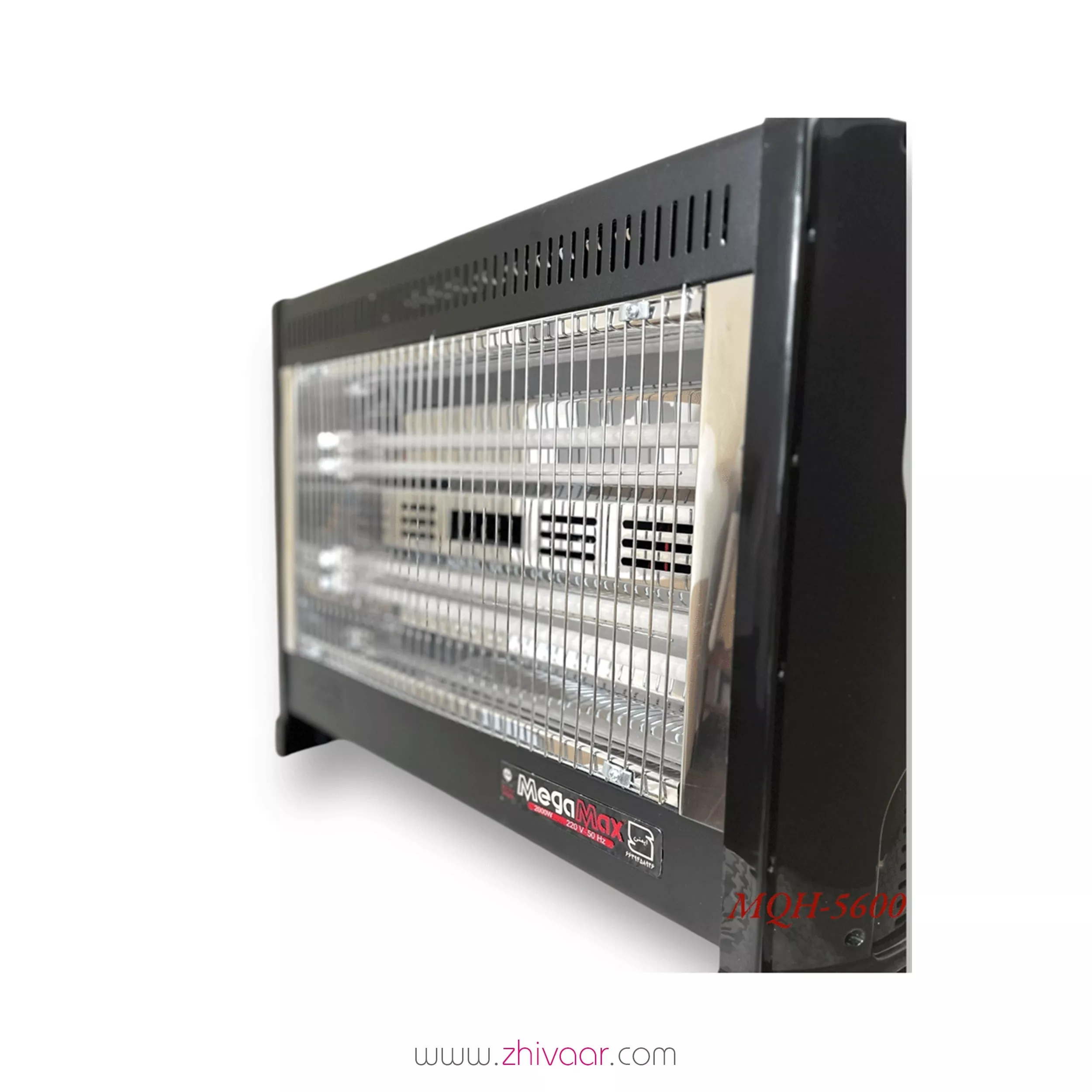 خرید بخاري برقي مگامکس مدل MQH-5600 رنگ مشکي - خرید بخاری برقی مگا مکس 5600